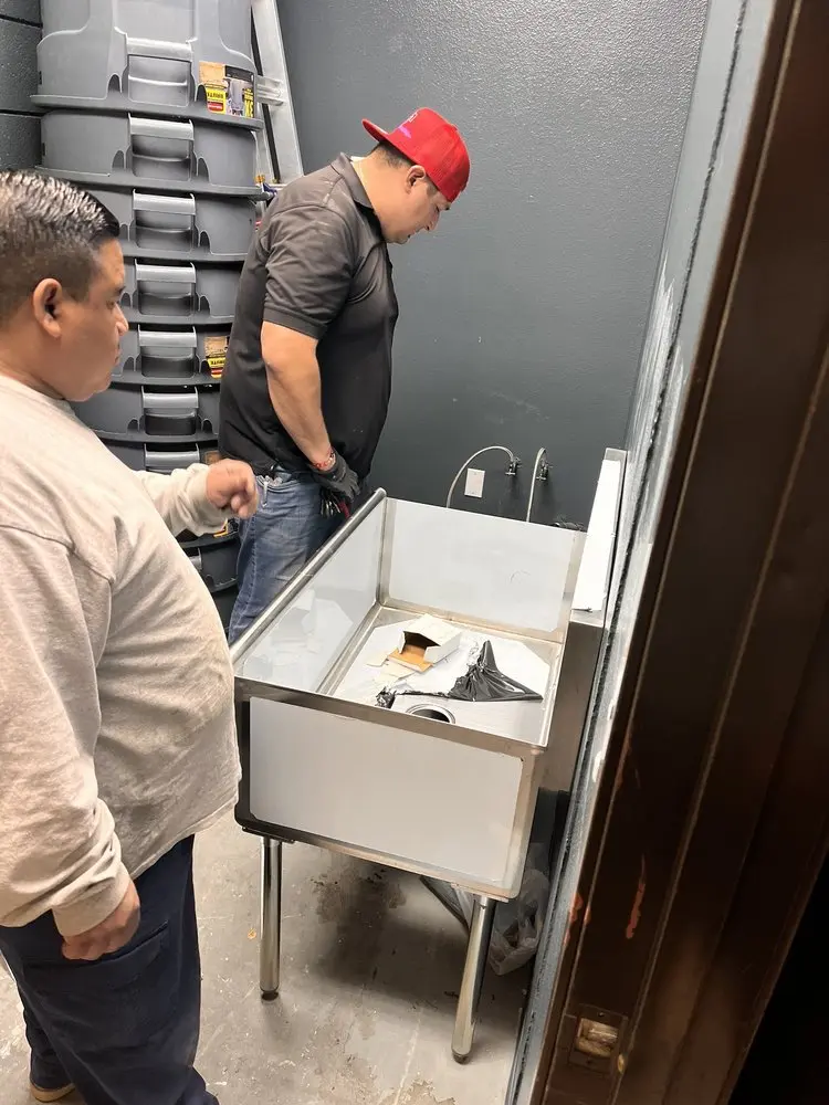 Commercial plumbing and sink installation in Kula